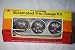 3 IN 1 Gauge Trio With Ammeter Gauge Oil Pressure Gauge Water or Oil Temperature Gauge Chrome Panel
