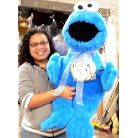 UNIQUE 3 and 1 2-Feet-Tall SESAME STREET COOKIE MONSTER BRINGS HIS OWN COOKIE! REAL,... by BigPlush