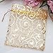 100pcs Champagne Eyelash Organza Drawstring Pouches Jewelry Party Wedding Favor Gift Bags 3.5