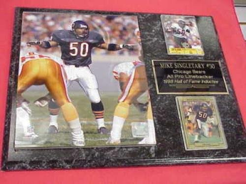 Bears Mike Singletary 2 Card Collector Plaque