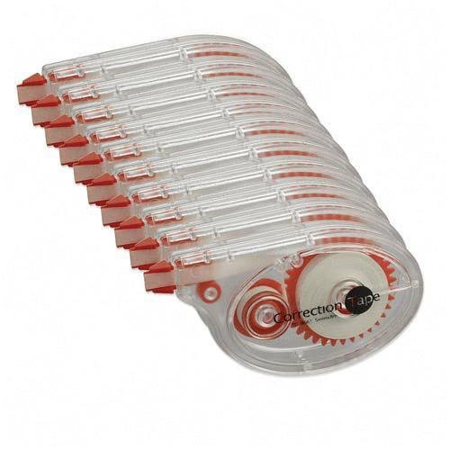 (Price/PK)Correction Tape,Resist Tear,1/5x32.8',10/PK,Smoke Dispenser