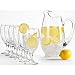 Libbey 7 piece Carolina set includes one 90 ounce pitcher and 6 16 ounce footed goblets.