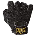 Everlast Mesh Leather Weightlifting Glove - Black