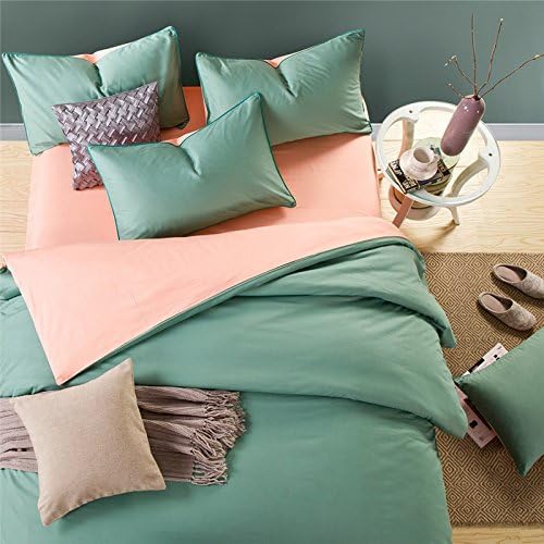 Jh Bedding sets Purified color 4 piece of Purified cotton personality is simple, and the four-piece suit 2.0/2.2 m Bedding sets 220240cm, talks orange - C729