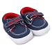 Baby Boy Smart Little Dude Design Footwear/Shoes with Velcro Strap (6-12 Months) (Blue)