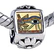Egyptian- Eye Horus Photo Flower European Charm Bead Pandora & Bracelet Compatible
