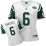 Reebok New York Jets Mark Sanchez Women's Replica White Jersey Medium