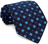 Paul Smith Navy Flower Pattern Silk Necktie PS-TIES-12