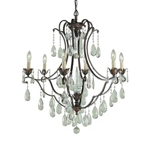 Murray Feiss F1883 6BRB Maison de Ville Six-Light Chandelier, British Bronze with... by Murray Feiss