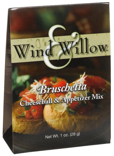 Wind & Willow Brushcetta Cheeseball Mix, 1.0-Ounce Boxes (Pack of 6) by Wind & Willow