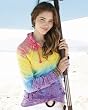 Rainbow Burnout V Notch Hoodie Sweatshirt