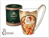 Produkt-Bild: CARMANI of Australia - ALPHONS MUCHA COLLECTION - 1 x Becher / Tasse aus Porzellan - Kaffeebecher - Motiv: "Brightness of Day - 1899" - K&uuml;nstler: Alphons Mucha - Fassungsverm&ouml;gen 450 ml - Tasse: H&ouml;he ca. 13 cm - Durchmesser ca. 9 cm - Mikrowellen- und Sp&uuml;lmaschinen geeignet - Bone China - verpackt im Geschenkkarton mit Kurzangaben zum K&uuml;nstler - Ob zum Geburtstag, zum Valentinstag, zum Muttertag oder zur Hochzeit, Porzellan ist ein perfektes Geschenk f&uuml;r jeden Anlass. Oder einfach nur zum selber sammeln! - Tolle Geschenkidee!!!