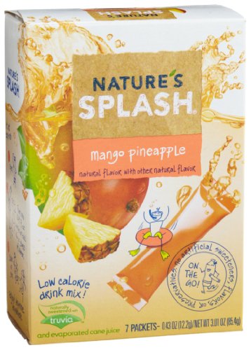 Nature's Splash Mango Pineapple Drink Mix, 7-Count Sticks (Pack of 4)