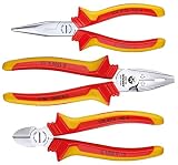 GEDORE 1692291 VDE Pliers, 160mm Length, Set of 3 [並行輸入品]