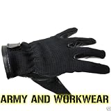 MENS DESIGNER BLACK LEATHER DRIVING GLOVE SMART FITTED ONE SIZE 23 07 008A