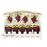 Ceramic Grapes Wooden Spice Rack by Housewares