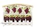 Ceramic Grapes Wooden Spice Rack