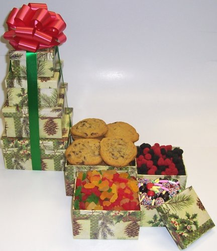 Scott's Cakes 4 Tier Pine Cone Box Santa's Sleigh Ride by Scott's Cakes