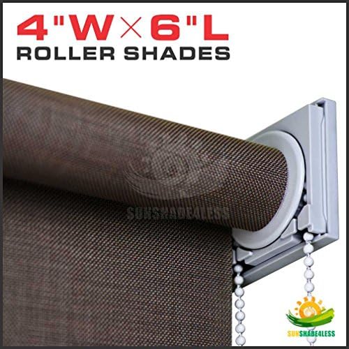 Shenso® 4' X 6' Exterior Interior Roller Shades Brown