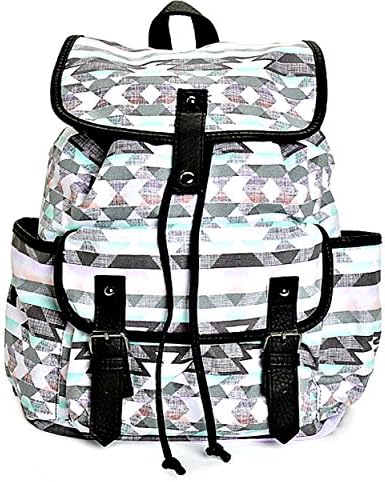 Empyre Emily Pastel Mint Pink Black Tribal Backpack Rucksack