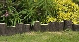 LOG EFFECT EDGING/ GARDEN BORDER/ SET OF 3