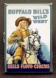 WILD WEST BUFFALO BILL POSTER ID Holder, Cigarette Case or Wallet: MADE IN USA!