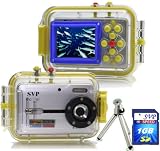 SVP Acqua DC-1251S 12MP Max. Digital Still Camera with waterproof case (SVP 1GB High Speed SD Card & Tripod Included)