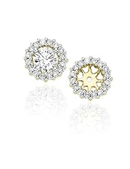 14K Yellow Gold 1/2 ct. Diamond Earring Jackets