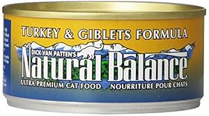 Natural Balance Canned Cat Food, Turkey and Giblets Recipe, 24 x 6 Ounce Pack