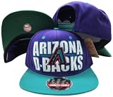 Arizona Diamondbacks Block Two Tone Plastic Snapback Adjustable Plastic Snap Back Hat / Cap