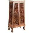 Handmade Asian Furniture - 50" Royal Elephant Storage Cabinet / End Table - Natural Finish