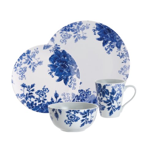 Paula Deen Signature Dinnerware Tatnall Street 4-Piece Dinnerware Place Setting, Bluebell On Sale