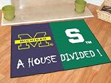 University of Michigan Wolverines House Divided Mat