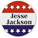 Jesse Jackson Red White Blue Stars 2.25â€ Large Pinback Button Pin