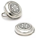 Celtic Cross Button Covers (Set of 2) w/ Jewelry Box