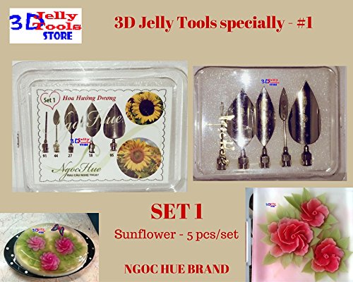 3D Jelly Cake Tools specially -Type 1 - Sunflower - 5 pcs/set