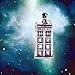 Banggood Doctor Who 3D Tardis Police Box Pewter Tall Long Chain Simple Unisex Necklace (Silver)