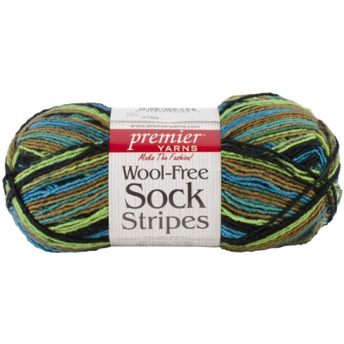 Premier yarn 3-pack wool free sock yarn, rain forest