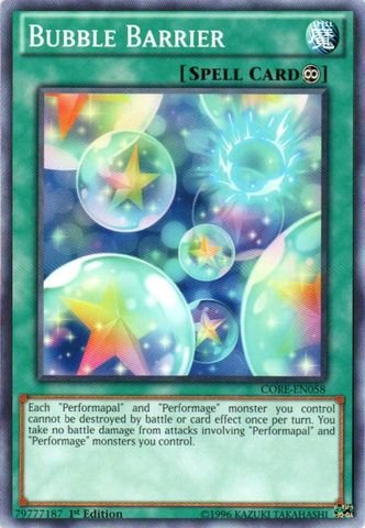 Yu-Gi-Oh! - Bubble Barrier (CORE-EN058) - Clash of Rebellions - 1st Edition - Common