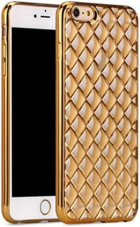 iPhone 6s Case, ZONCH™ [Anti-Scratch] [Shock-Absorption] [FREE Screen Protector] Electroplated &amp; Transparent Soft Silicone Case for iPhone 6 / 6s (4.7-Inch) - Transparent Gold