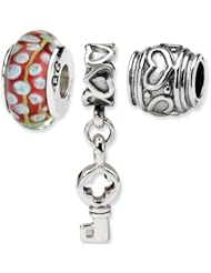Reflection Beads Silver Key to my Heart Boxed Bead Set