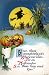 Vintage Halloween Poster Made From Circa 1910 Postcard Pumkin Embrace Series 393 18"x24"