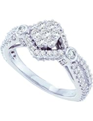 1.00CTW DIAMOND FLOWER RING