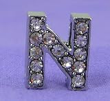 N Letter 10mm Slide Charm for Personalized Bling Dog Collar