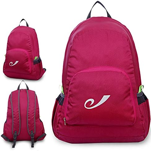Micmall Couple Handy Durable Packable Lightweight Travel Hiking Backpack Daypack Rosy