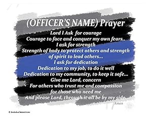 Amazon.com : Personalized Policeman's Prayer Poster &amp; Print (11x17 ...