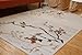 Generations Contemporary Floral Rust Gold Beige White Black Modern Squares Area Rug Rugs 5'2 x 7'3