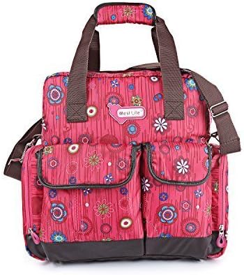 Smallt Multifunction Diaper Tote Bags Baby Nappy Bag Larger Capacity Mummy Handbag Backpack (sunflower red)