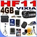 Canon VIXIA HF-11 AVCHD 32GB Flash Memory HD Camcorder with 12x Optical Zoom (3079B001) PLUS 4GB SDHC Memory Card - Extra Lithium Ion Battery - External Rapid Travel Charger - 3 Piece Filter Kit - Full Size Tripod - Carrying Case - HF11 BigVALUEInc Accessory Saver Bundle + MORE!