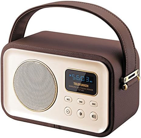 ES A93 Portable Bluetooth Speaker Retro Boombox Built-in 1800mAh Battery with Remote Control(Coffee)
